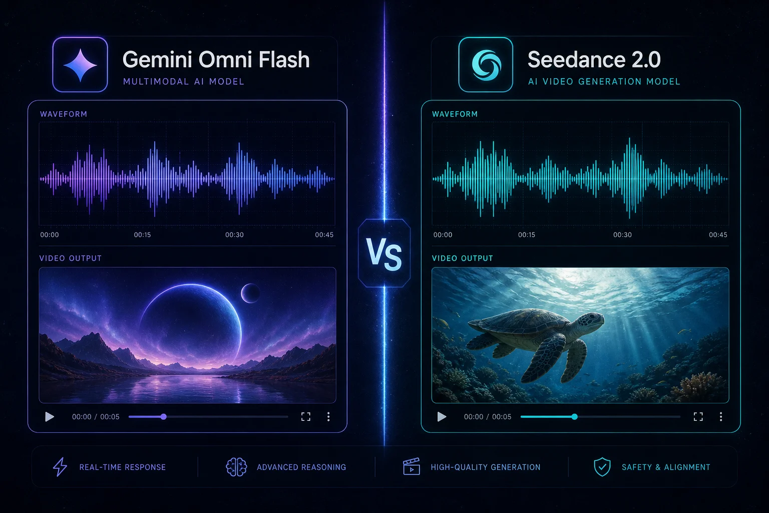 Gemini Omni vs Seedance audio-video synchronization capability comparison